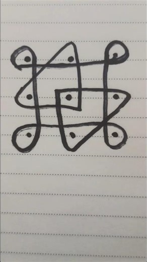 daily use simple 3*3 rangoli design #shorts#