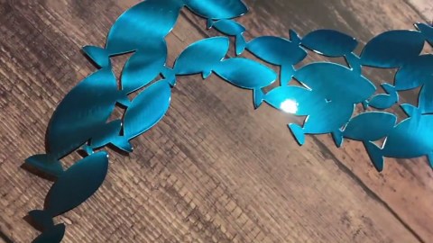 School of Fish Metal Wall Art, Coastal Themed Decor, Bathroom Decor, Beach House, Pool House Decor - Etsy
