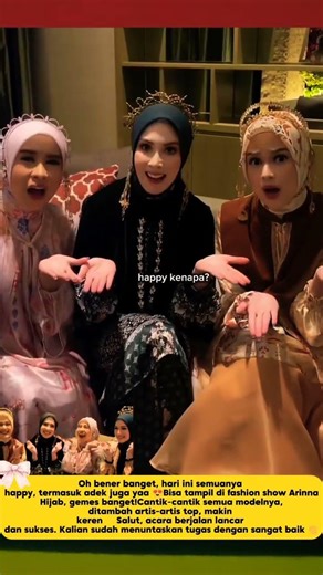 Mila bersama Adelia Pasha, Arumi Bachsin,cut Meyriska happy fashion show di Arinna hijab #trending