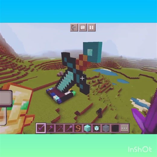 Crafting and building build a diamond sword 🗡️⚔️