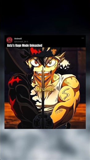 Asta’s Rage Mode Unleashed | Black Clover New | #blackclover #asta #newseason #animeedit #shorts