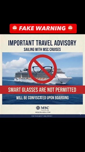 @msccruises.us has NOT outlawed the use of smart glasses on any of its cruise ships | Admiral Tim's Cruise Reviews