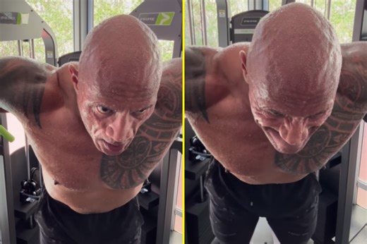 Sweat drips off The Rock in gruelling workout as WWE legend trains in ‘sauna’