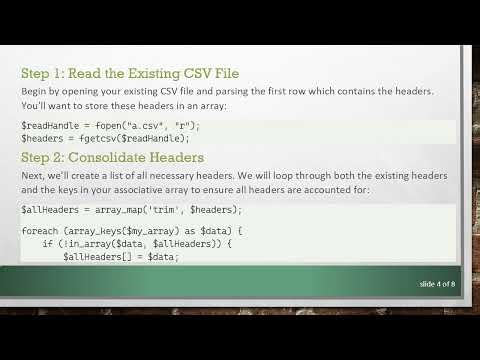 How to Convert a PHP Unordered Associative Array to a CSV Line with Dynamic Headers