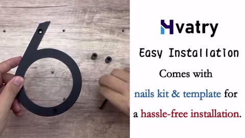 House Numbers for Outside, 6'' Modern Floating Address Numbers for Exterior House, Door And Street, Weatherproof No Rust, Easy to Install with Nails Kit, 3D Decor Matte Black, House Numbers 5