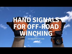 Hand signals for off-road winching