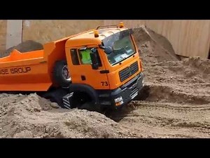 RC Truck Action 8x8 climbing uphill with incredible sound