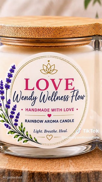 Handmade with Love ❤️ Rainbow Aroma Candle by Wendy Wellness Flow ✨ Experience the Luxury of a Spa in the Comfort of Your Home. Each candle is lovingly handcrafted with premium doTERRA® essential oils and natural soy wax, creating a clean, beautifully scented burn that transforms your space into a sanctuary of calm. Whether you’re unwinding after a long day, enjoying your self-care routine, or creating a peaceful atmosphere for meditation or yoga, every candle is made with intention—to help you 