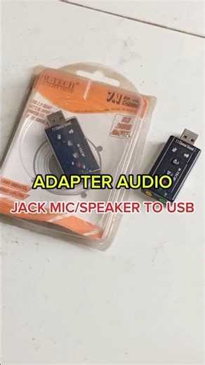 AUDIO ADAPTER USB TO JACK MICROPHONE/SPEAKER #bebasongkir