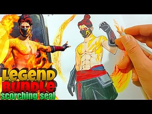FREE FIRE DRAWING || FREE FIRE BUNDLE DRAWING || DRAWING FF MAX || SCORCHING SEAL BUNDLE DRAWING
