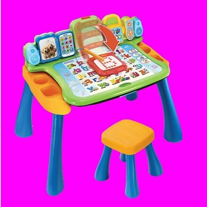 3 comments | Is your little one starting school next week or returning after a fun-filled summer? Help get them ready for the classroom with our Touch & Learn Activity Desk! This 4-in-1 desk features a writing pad, interactive desktop, blackboard and even an art station. https://bit.ly/32NrZIJ | VTech Toys UK | Facebook