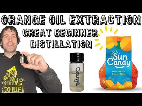 Orange Oil Extraction - Steam Distillation Method - Perfect For Beginners