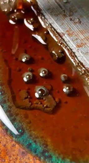 Satisfying Rust Removal: Blue Gel to Clean Metal ✨