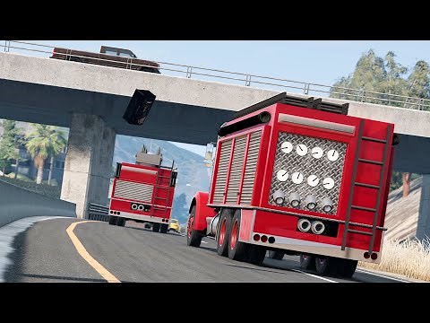 Dropping Objects onto Highways 4 | BeamNG.drive