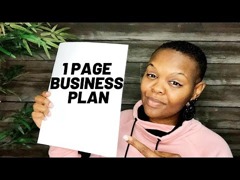 Cleaning Service Business Plan | How To Write a 1 Page Plan To Start Your Business Today