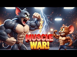 Muscular Tom vs Jerry 💪 Ultimate Muscle Battle | 3D Cartoon Gym Showdown (Full Episode)