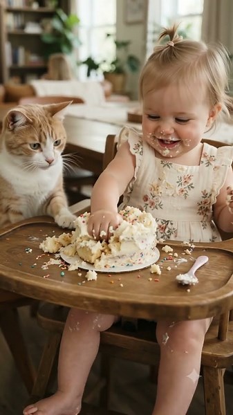 cat baby cake #cake #baby