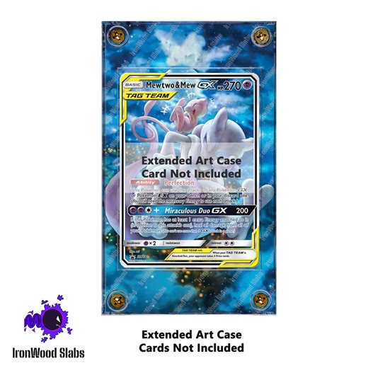 Mewtwo & Mew GX SM191 Tag Team Black Star Promo Extended Art Display Case - Etsy