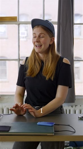 I built a real-time subtitle screen. Thank you to SANDISK and Memory Man for making my subtitle dreams come true. Link in bio to watch the full Behind the Scenes video with Memory Man. | Simone Giertz