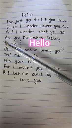 hello song by Lionel Richie #hello #lionelrichie #lyrics #songlyrics