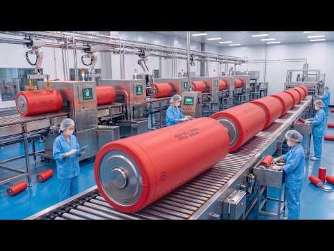 What Happens Inside the MEGA Battery Factory⚡| Making 10,000 LB Mega Batteries🤯
