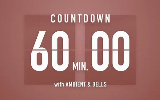 1小时倒计时 Flip 翻页音效｜学习倒计时｜学习陪伴｜考研神器｜学习神器｜循环计时｜轻音乐｜白噪音｜上课铃｜学习计时器｜学习屏保