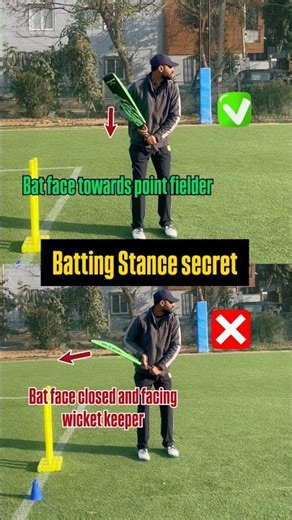Bat Face Direction in Stance 🔥 Right vs Wrong Technique Explained