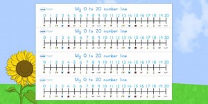Summer Number Line 0-20