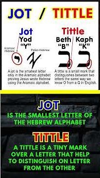 #420. What Does One Jot or One Tittle Mean ?
