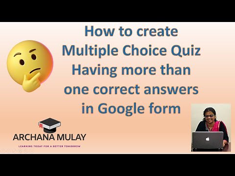 How to create Multiple Choice Quiz Having more than one correct answer in Google quiz in 5 minutes