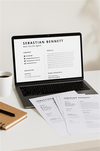 Modern Resume Template | Professional CV | Editable Canva Template | Instant Download - Etsy
