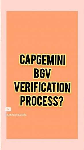 New Background Verification Process in Capgemini l BGV procedure l How they do?detailed Explanation