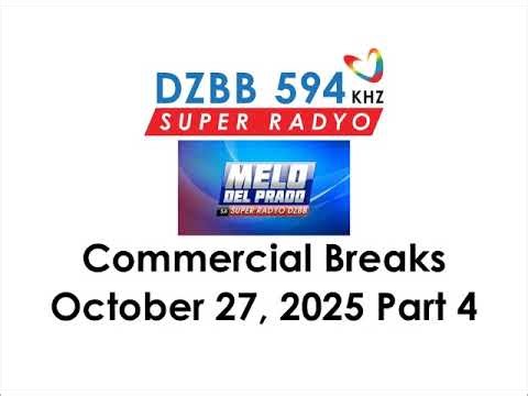 Melo del Prado sa Super Radyo DZBB Commercial Breaks October 27, 2025 Part 4