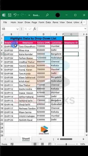 How to Highlight Row by Drop Down | Smart Conditional Formatting #excel #exceltricks #office365