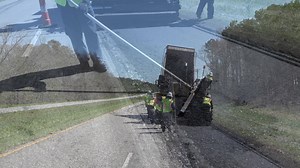 Crews are doing full-depth patching on U.S. 301 in Orangeburg County on March 7, 2019, as part of the Rural Road Safety Project that will include wider shoulders on both the inside and outside lanes of the four-lane highway. Lauren Rountree reporting. (Video by Rob Thompson/SCDOT) | SCDOT