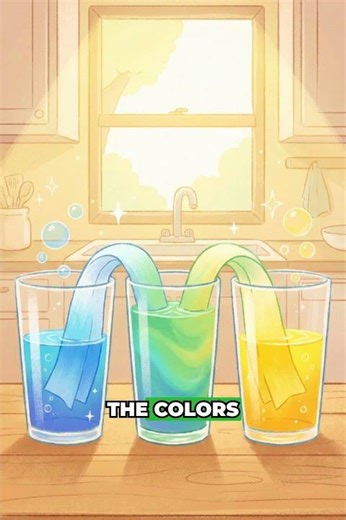 Walking Water Experiment 🌈 | Color Mixing Science for Kids