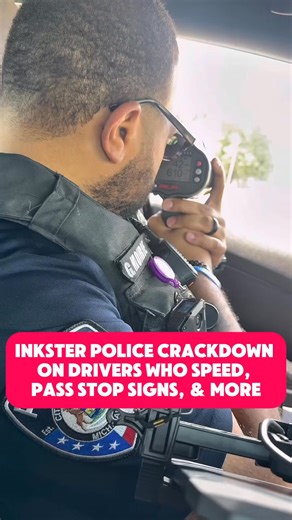 🚨 We joined Inkster police as they hit the streets for a targeted traffic enforcement effort, cracking down on reckless driving throughout the city. Read full story: themetrodetroitnews.com/inkster-police-crackdown-on-drivers-who-speed-pass-stop-signs-more | Metro Detroit News