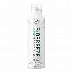 Biofreeze Professional Menthol Pain Relieving Spray 4 FL OZ Colorless Aerosol Spray For Relief Associated With Sore Muscles, Arthritis, Simple Backaches, And Joint Pain (Packaging May Vary)