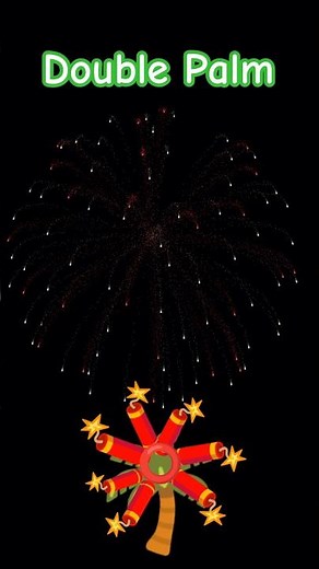 Double Palm Night Sky Fireworks ( Mercun Bunga api Besar )