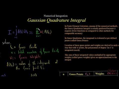 23. Numerical Integration - Gauss Quadrature Integral in 1-D