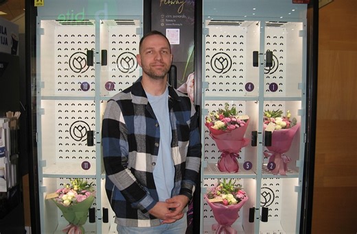Uzņēmums “Floway” Rīgā uzstādījis 13 inovatīvus ziedu tirdzniecības automātus