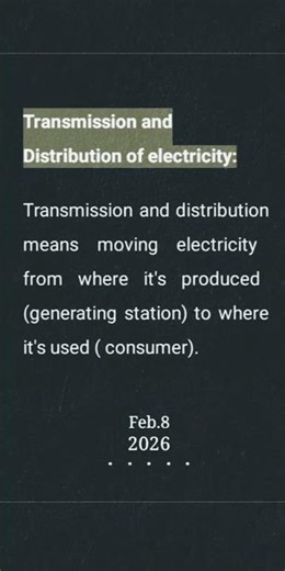 Transmission & Distribution of Electricity