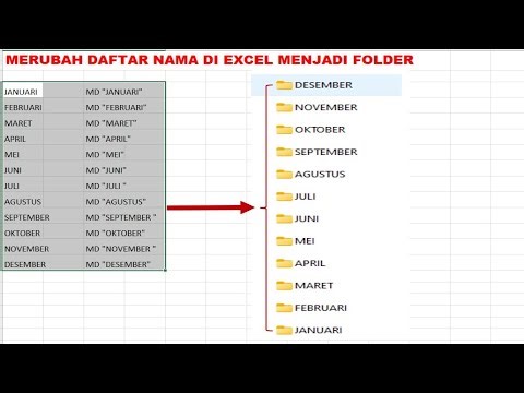 Buat Folder Cepat Otomatis dari Daftar Nama di Excel