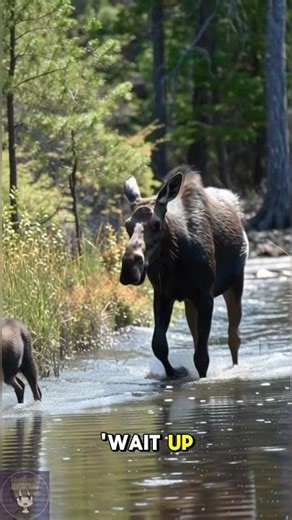“The Soft Little Grunts Baby Moose Use to Talk to Their Moms 🫎💗”