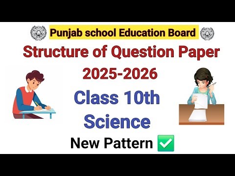 PSEB Class 10th Science Blue Print/ Structure of questions paper/ New Pattern 2025-26 #class10pseb