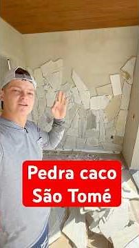 How to install São Tomé caco stone #tips #work #construction #bricklayer #finishing