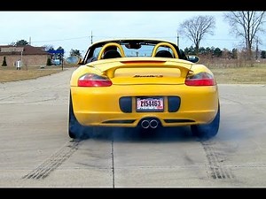 Porsche 986 Boxster S Launch with Stebro Race Exhaust & Fabspeed Bypass Pipes - AMAZING SOUND