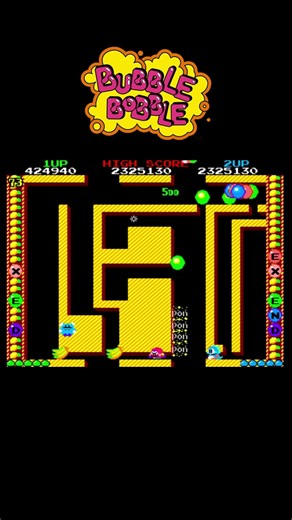 bubble bobble Level 73 – Classic Arcade Gameplay#shorts
