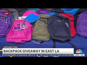 Backpack giveaway event in East LA