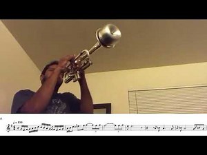 Smooth jazz trumpet with mute Trasctiption